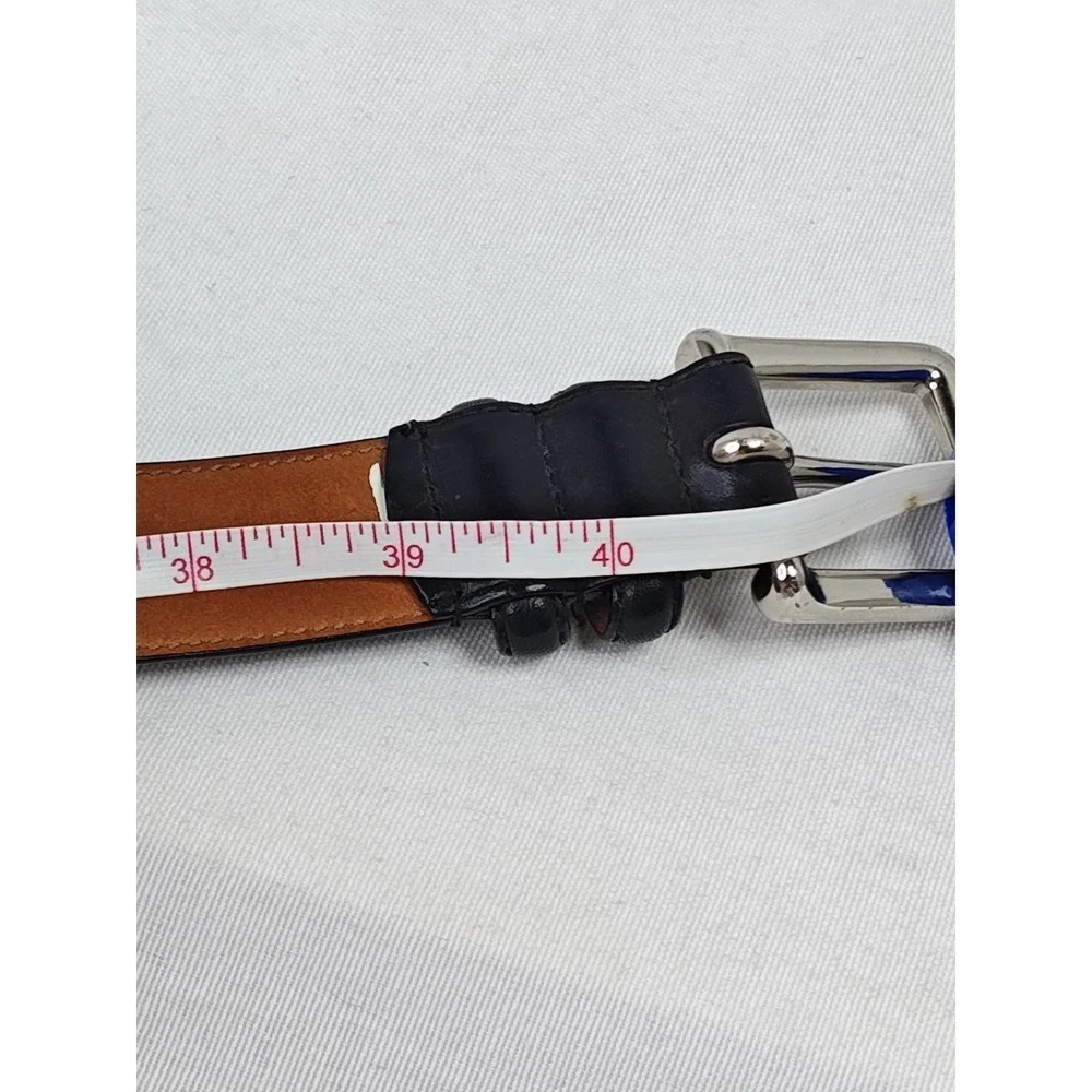 Polo Ralph Lauren‎ Men's Italian Saddle Leather Black Dress work Belt Size 36/90